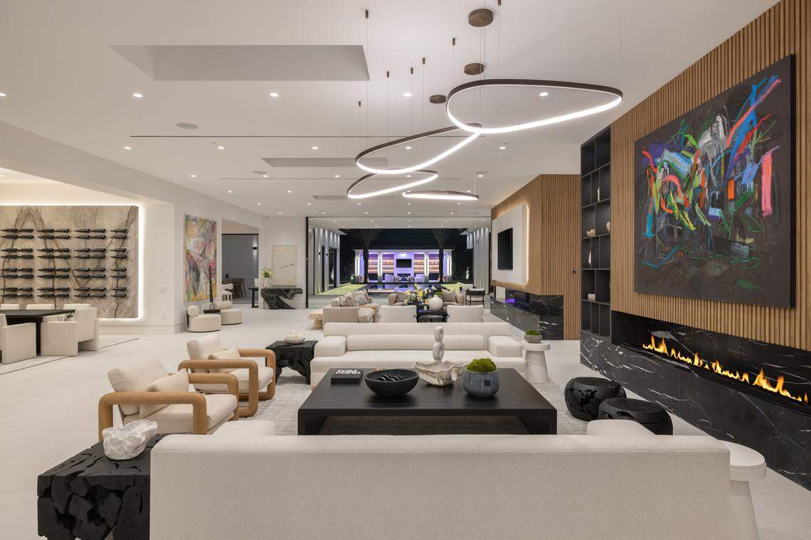 Spread out over 12,000 square feet of living space in the Encino, California home.