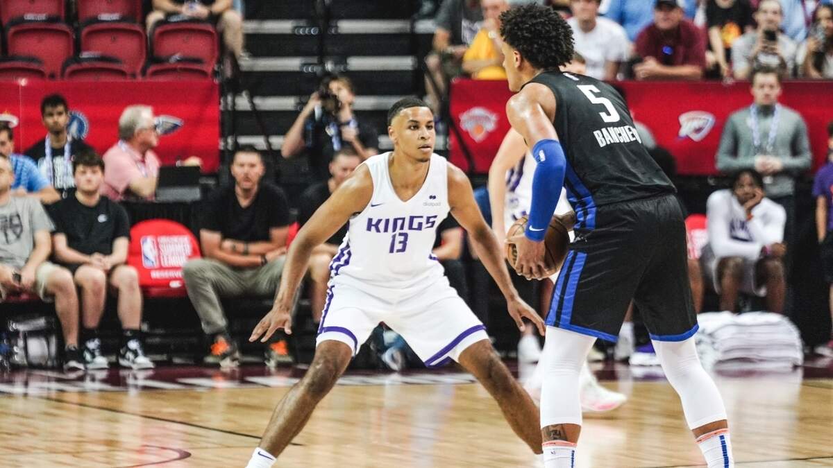 Two of the top rookies from the 2022 NBA draft matched up when Keegan Murray and the Sacramento Kings faced Paolo Banchero and the Orlando Magic in Las Vegas Summer League action Saturday, July 9, 2022, at Thomas & Mack Center.