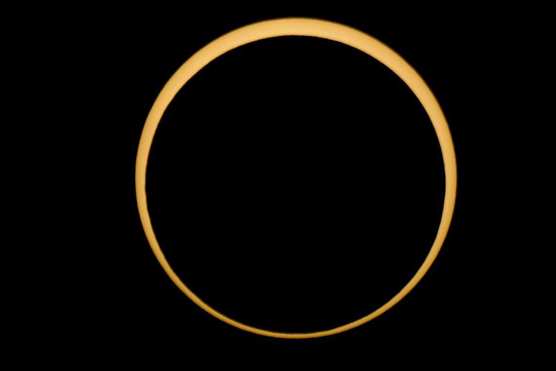 An annular solar eclipse near McCloud in California on Sunday, May 20, 2012.