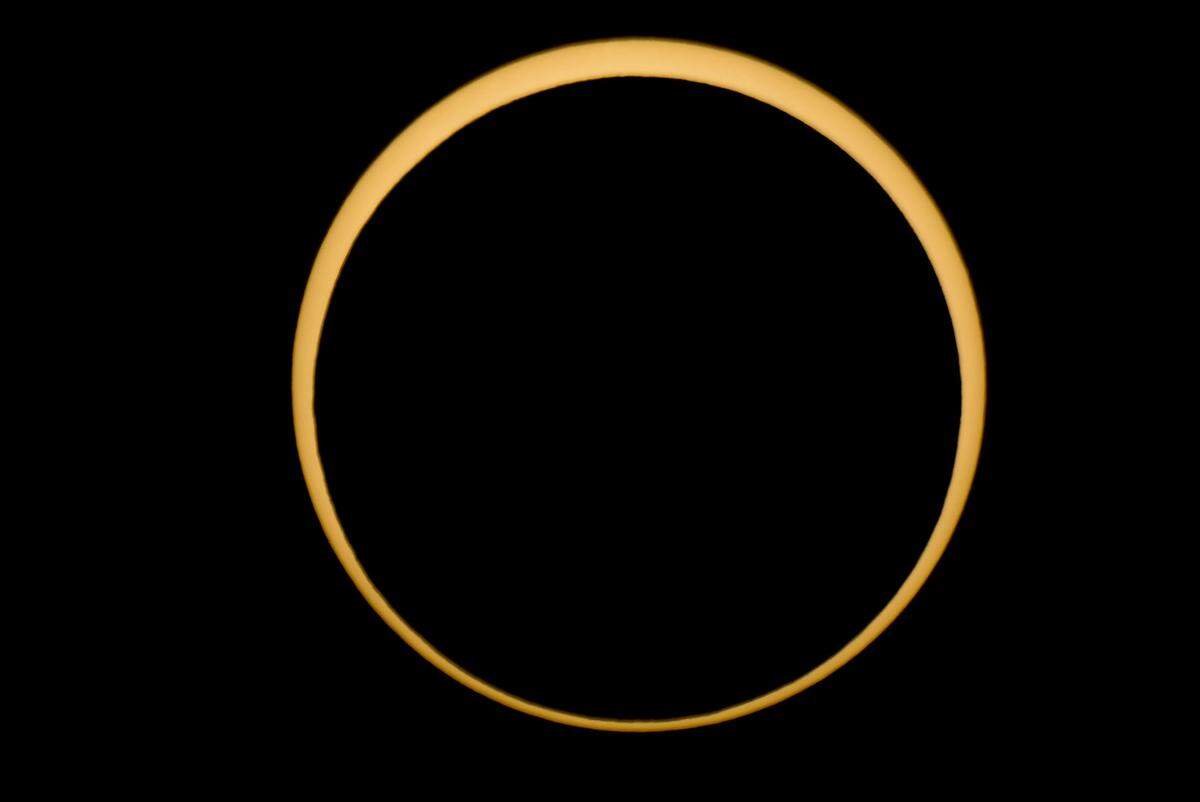 An annular solar eclipse near McCloud in California on May 20, 2012.