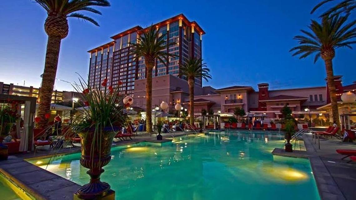 Thunder Valley Resort and Casino at sunset.