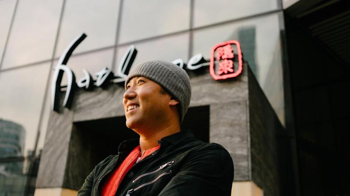 Alan Wong, 40, stands outside his Hatsune restaurant in the Taikoo Li mall of Beijing, China on Feb. 24, 2016. This Hatsune is one of 12 restaurants that Wong, a Sacramento native, owns in Beijing and Shanghai.