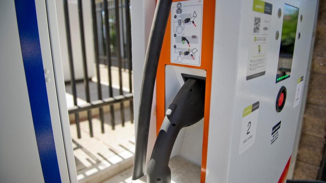 FILE -- The fast charger seen at SMUD on Friday, August 01, 2014 in Sacramento, Calif. SMUD is raising its rates starting Jan. 1, 2018.