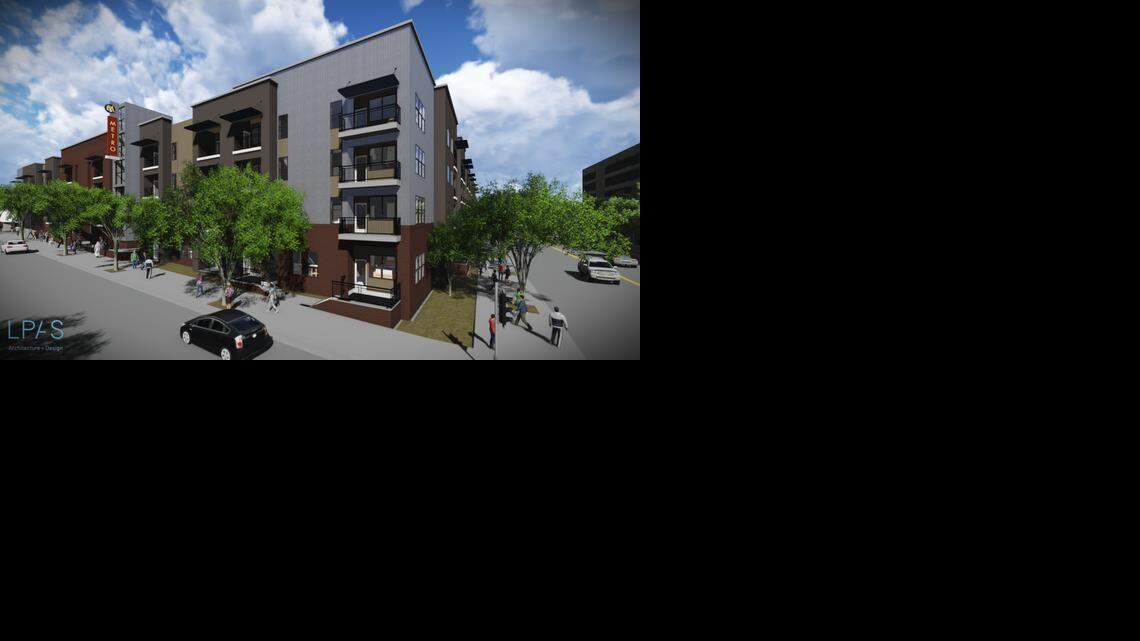 
An artist’s image shows Metro Crossing, an affordable-housing project being proposed for Sacramento’s downtown railyard.
