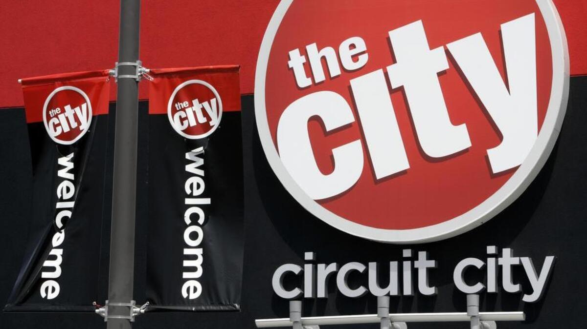 In this April 13, 2008 file photo, a Circuit City sign is seen outside a store in Richmond, Va.