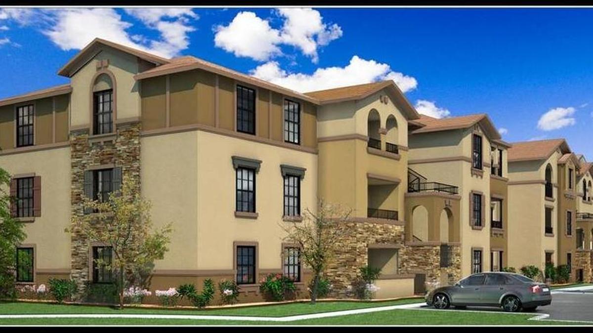 An artist’s rendering of the Landing at College Square apartments in south Sacramento County.