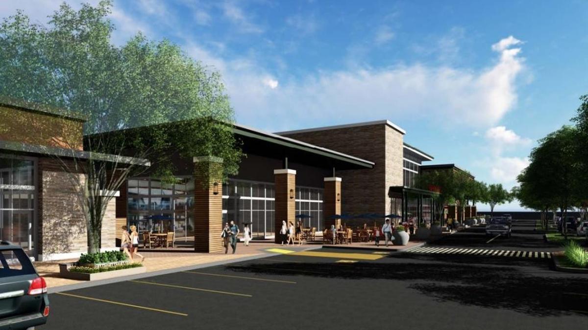 Drawing shows proposed Raley’s shopping center on Freeport Boulevard. Five neighbors are suing to block the project on environmental grounds.