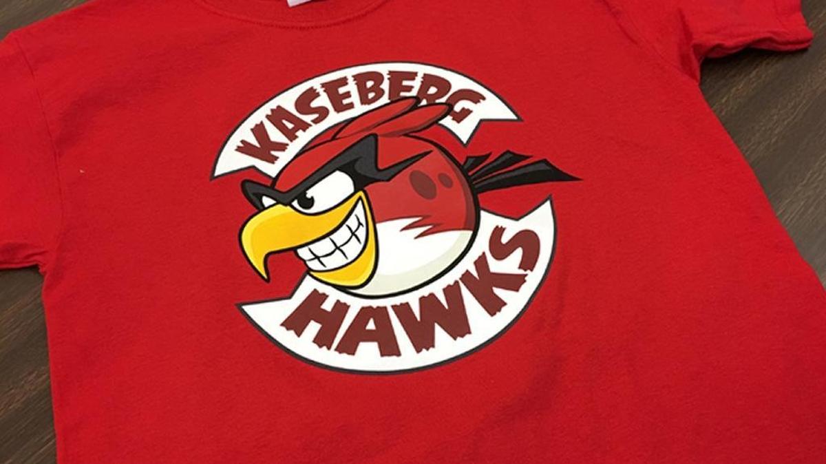 Rovio’s brand art director, Toni Kysenius, gave the “Angry Birds” treatment to a design submitted by Kaseberg parent Jim Espinoza. In the Kaseberg Hawks logos, the bird’s body closely resembles that of Rovio’s Angry Birds, but the face has a number of differences. The new Kaseberg mascot, shown here, has a swoopy gray unibrow rather than two slanted black brows. Its beak is longer and curvier, and it has two rows of pearly white teeth.