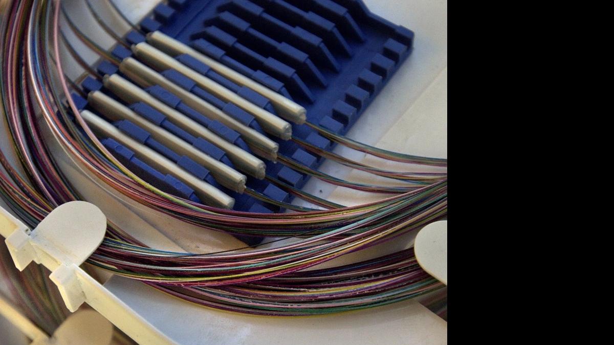 
Ribbons of fiber cable.
