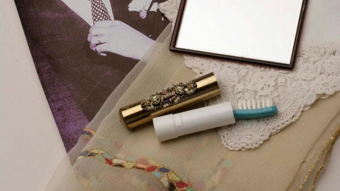 This photo includes personal items that actress Marilyn Monroe had in her purse the day she wed Major League Baseball Hall of Famer Joe DiMaggio in 1954. These are among the items up for bids in an auction overseen by Witherell’s auction house in Sacramento.