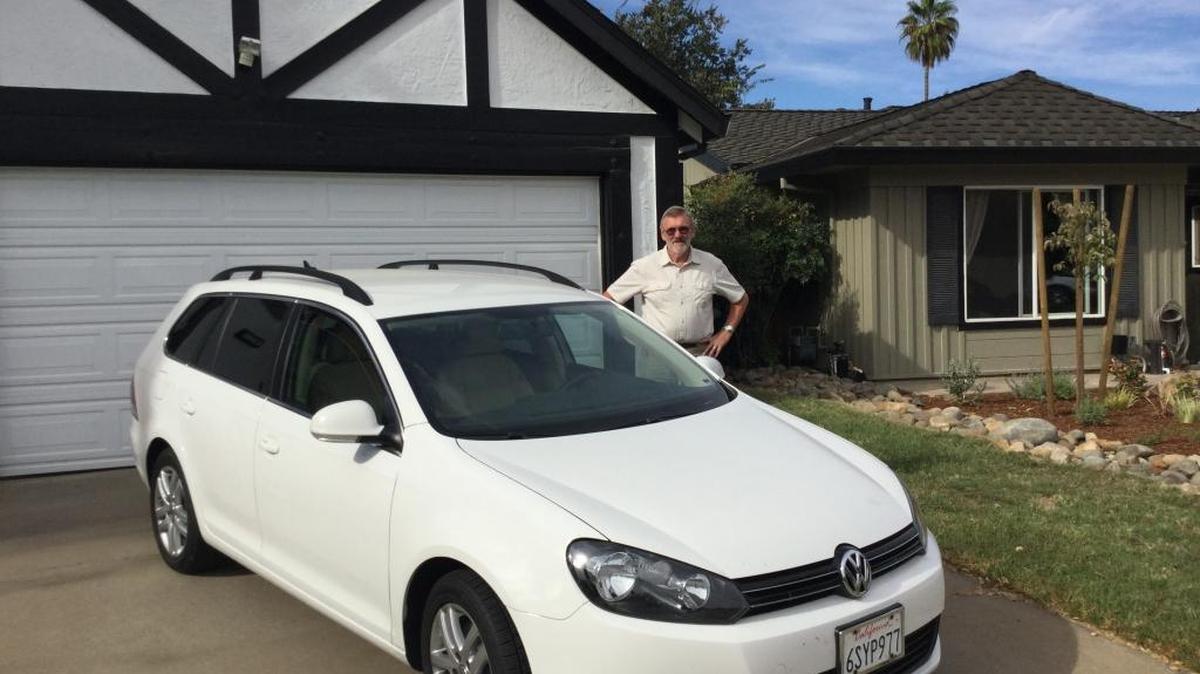 
Desmond Wright, 66, of Sacramento bought his 2012 Volkswargen Jetta TDI Sportwagen as a reward for himself after retiring from a long career as a state worker. “I have intentions to keep the car,” he said. “But a lot will depend on how much change there is in (fuel mileage) and performance.”

