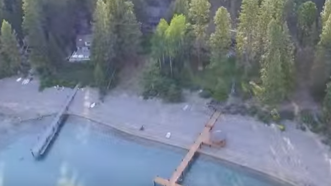 This is a screen shot of the Drum Estate in Lake Tahoe from a YouTube video posted by Tahoe Getaways.