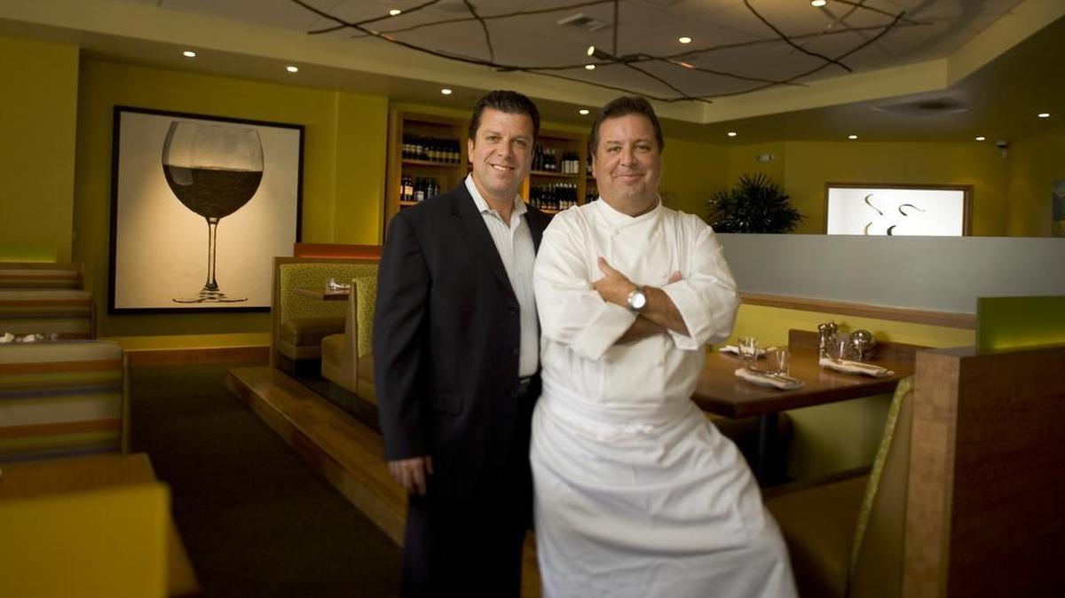 Matt, left, and Fred Haines inside Bistro 33, their restaurant in El Dorado Hills, in 2007.