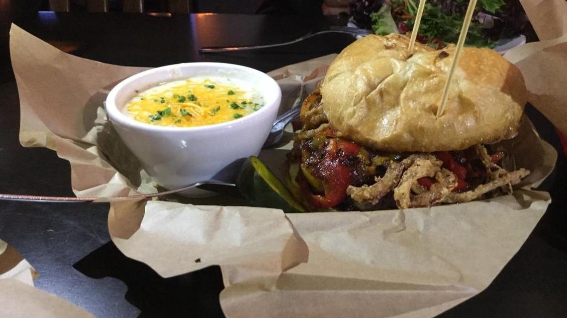 Broderick’s Johnny Cash burger is the restaurant’s “headliner” menu item.