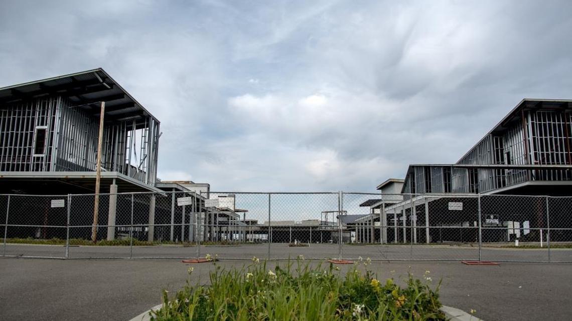 Wilton Rancheria wants to build Sacramento County's first tribal casino on the site of these unfinished structures of an ill-fated mall project on Promenade Parkway in Elk Grove, Calif., on Friday, February 12, 2016.