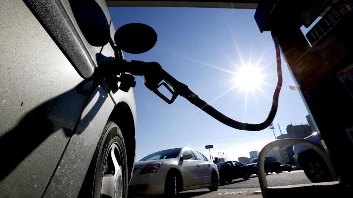 The act of fueling up got slightly less painful as gasoline prices continued to fall. Average cost is 62 cents lower than this time in 2014.