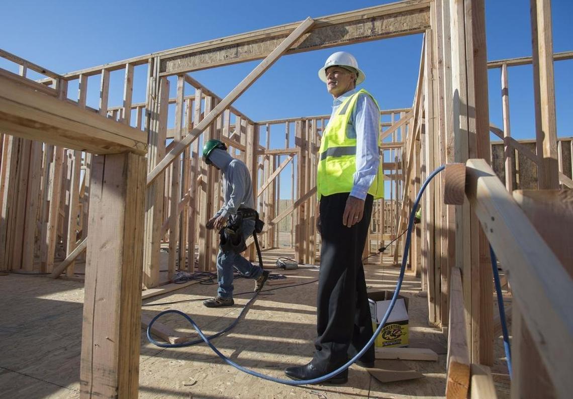 David Ragland, a regional vice president with Anthem United home builders, stands inside a home being built by his company in North Natomas on Thursday, July 13, 2017 in Sacramento, Calif. There is not much new home construction in Sacramento compared to past recovery cycles. One of the few areas of large-scale construction is in North Natomas where the three home types currently in high-demand are being built: 55+ one-story homes, small starter homes, and larger move-up houses.