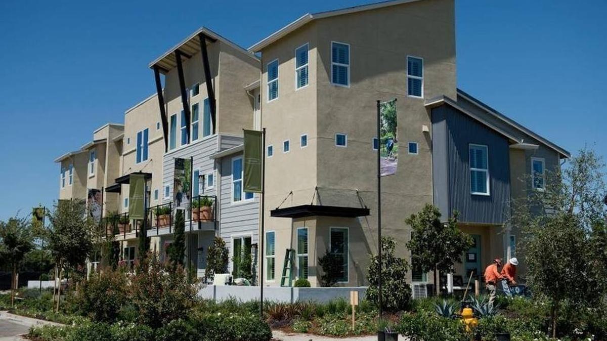 Townhomes such as these Heirloom units at The Cannery in Davis have proven popular with suburban buyers recently.