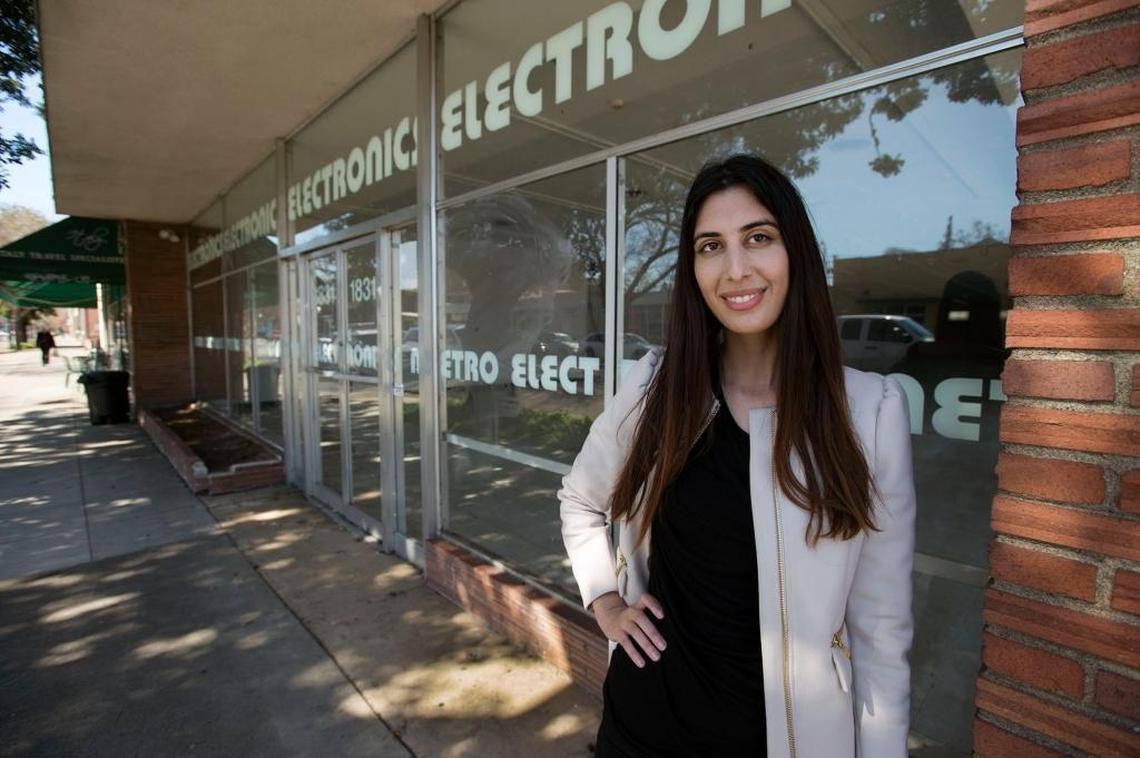 Developer Nikky Mohanna stands at the site of her 19J apartment project at 19th and J streets.