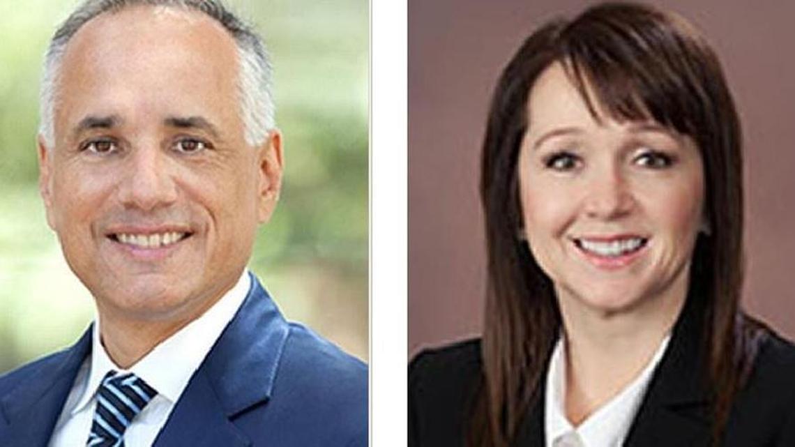 CalPERS Chief Investment Officer Ted Eliopoulos and CEO Marcie Frost