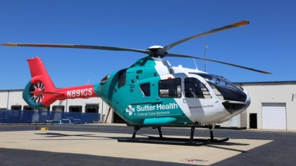 Sacramento’s Sutter Health displayed its new fleet of air ambulances, operated by McClellan-based California Shock Trauma Air Rescue, Calstar for short, and a fleet of ground ambulances operated by American Medical Response, to media on Tuesday at McClellan Park.