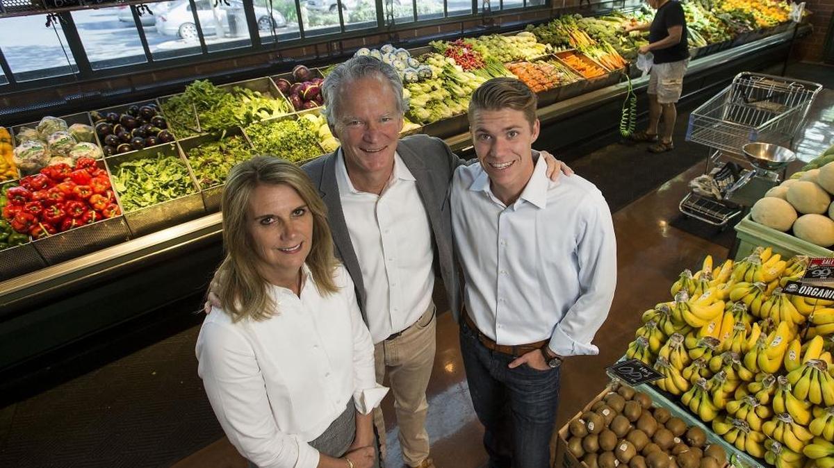 Business owners Kate Stille, left, her husband Eric Stille and their son Riley Stille at the Nugget Market in Davis on Thursday, September 15, 2016. Nugget Markets turns 90 this month. Part of the small chain’s success is due to the family that’s owned and run the business for generations.