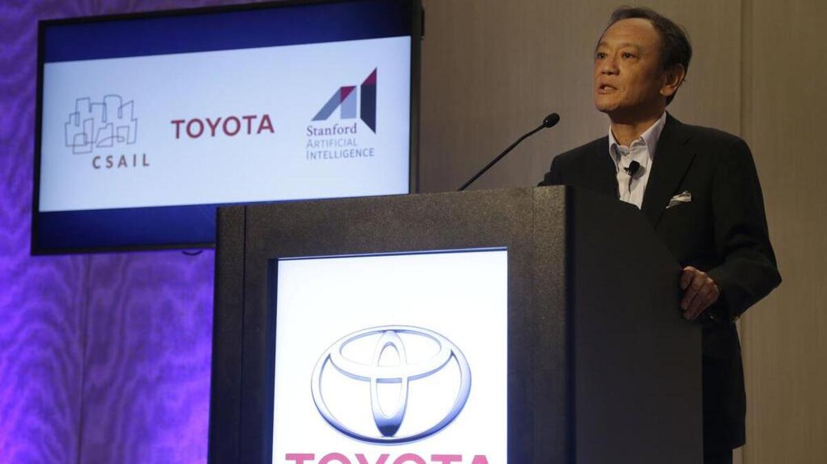 
Kiyotaka Ise, Senior Managing Officer for Toyota Motor Corporation, speaks at a news conference in East Palo Alto Friday. Toyota is the top-selling manufacturer brand in California so far this year.
