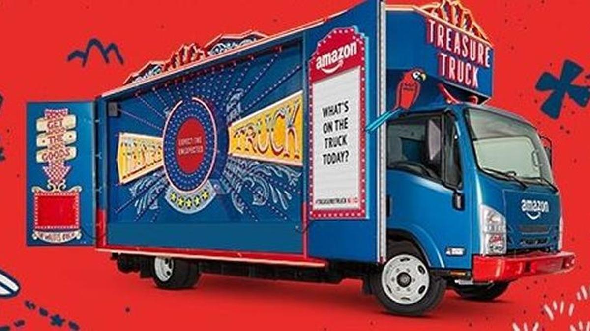 Amazon.com said Wednesday that its “Treasure Truck” is roaming the Sacramento area.