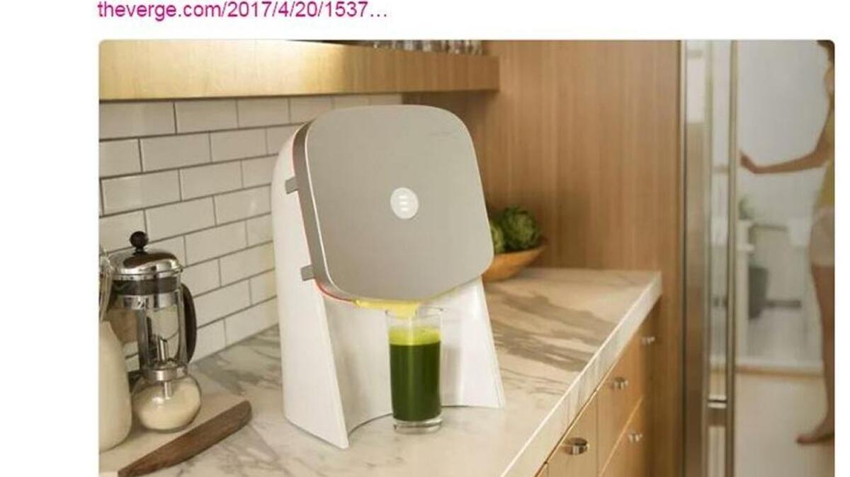 The $400 Juicero juicer was the object of a report that led to the machine’s creator to offer refunds to people who bought it.