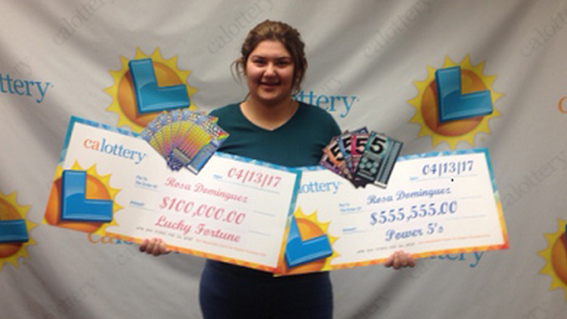 Rosa Dominguez, 19, won a combined $655,555 on two California Lottery scratchers in the same week.