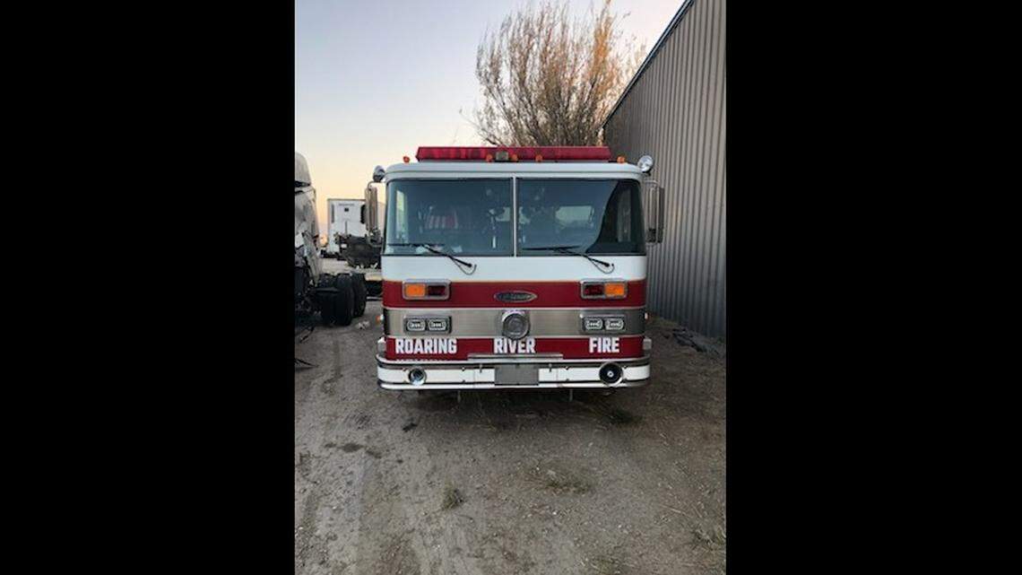 A pair was arrested after being accused of impersonating firefighters in an unofficial firetruck, California officials said.