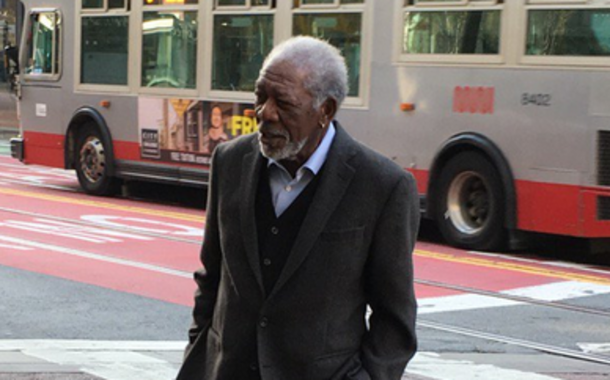 Actor Morgan Freeman was spotted filming scenes for an upcoming National Geographic series Monday and Tuesday in San Francisco.