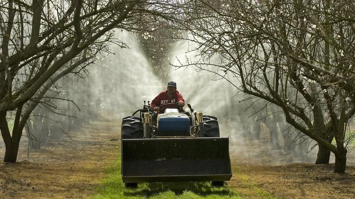 On a February day, a Waterford rancher made the rounds with a fertilizer and a fungicide.