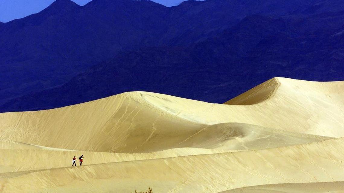 A woman suffered third-degree burns to her feet after walking a half-mile barefoot across the Mesquite Flat Sand Dunes at Death Valley National Park after losing her sandals, park rangers report.