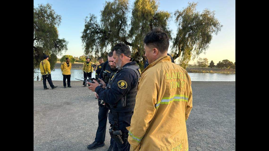 A man was found dead after vanishing in a creek while he was trying to swim to the other side, California deputies say.