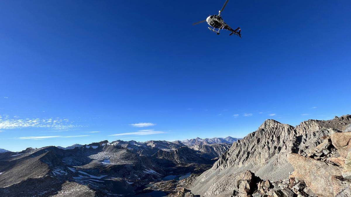A helicopter scanned the area the following day and rescuers searched for the missing hiker on foot.