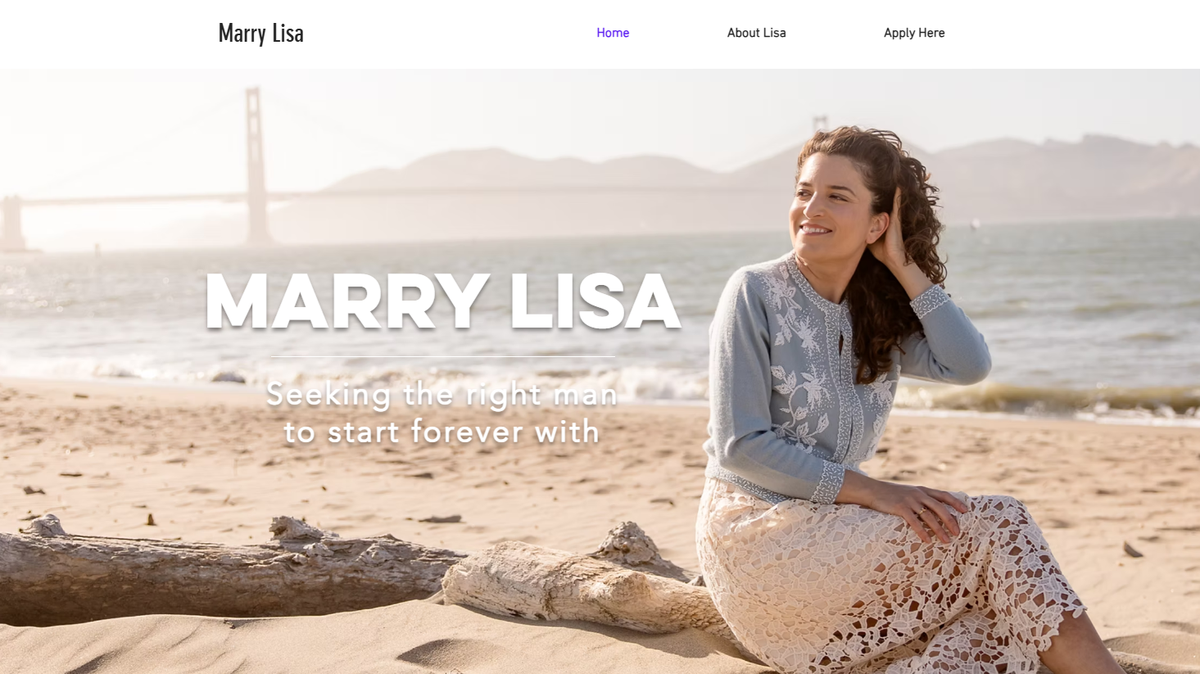A woman in California launched a website in hopes of finding Mr. Right.