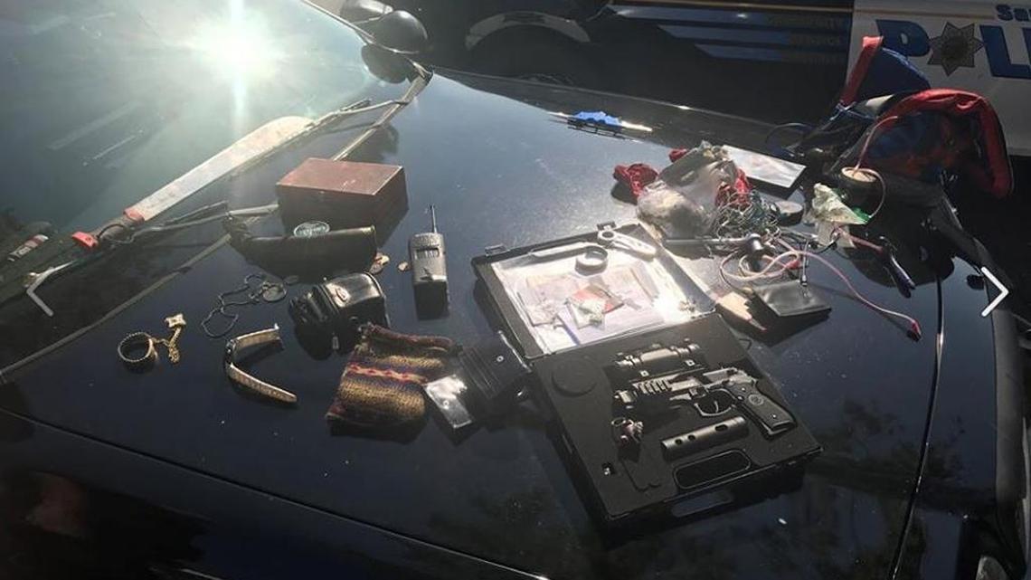 Santa Rosa police say Anthony Happel, 50, was arrested Saturday on suspicion of looting after jewelry and other valuables were found on him near evacuated neighborhoods in the city hit by devastating wildfires.