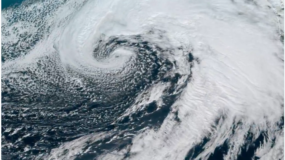 An ‘atmospheric river’ is hurling storms at the West Coast. Satellite imagery has caught it in action.