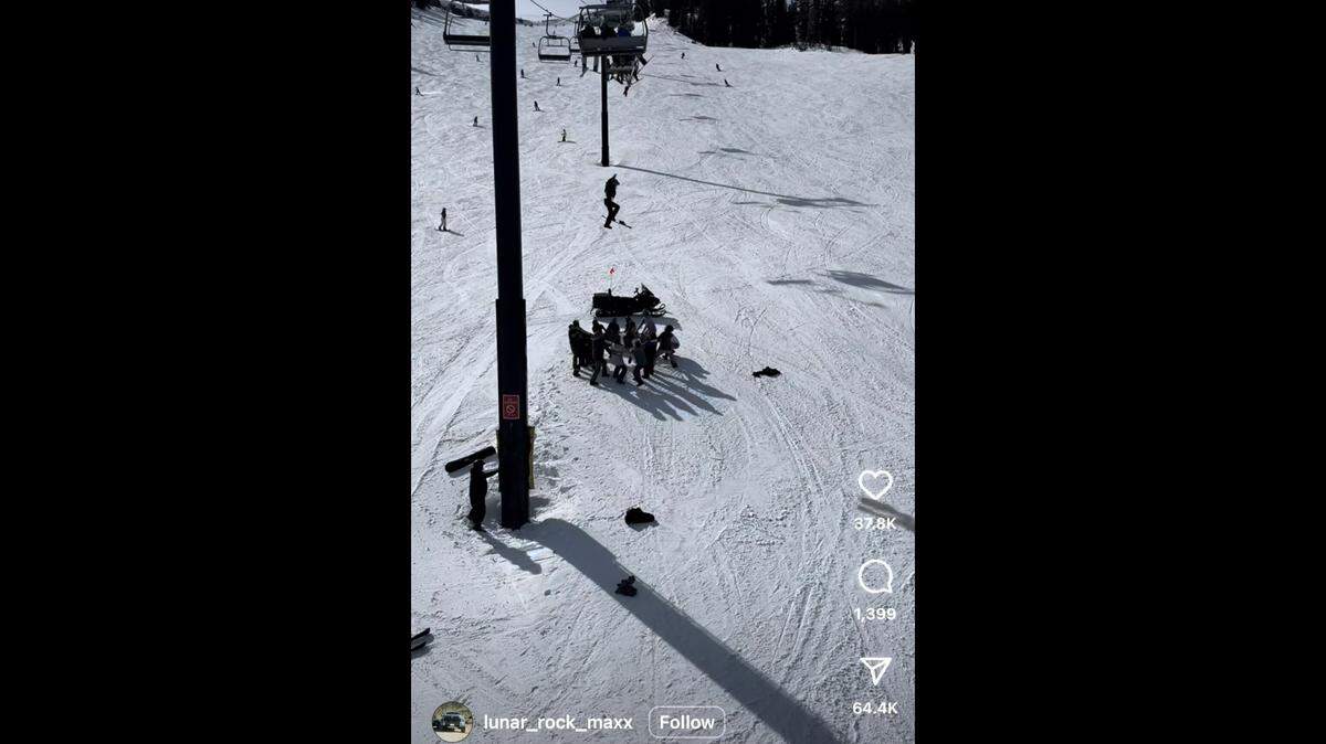 A 16-year-old that was dangling from a chairlift in California fell into a net held by rescuers.