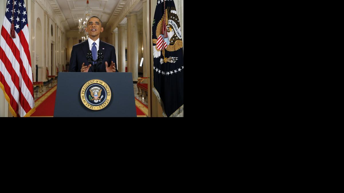 
President Barack Obama announces executive actions on immigration during a nationally televised address from the White House in Washington, Thursday, Nov. 20, 2014. Obama outlined a plan on Thursday to relax U.S. immigration policy, affecting as many as 5 million people. 

