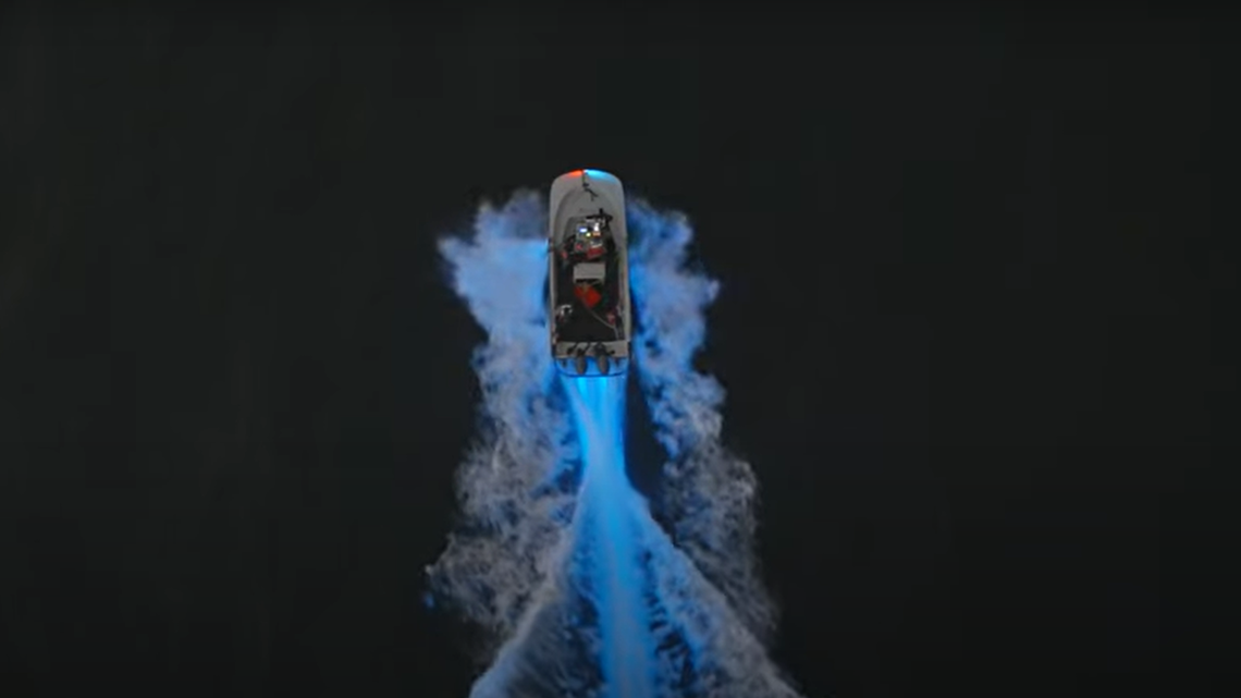 Scientists boarded the boat on May 16 to see if they could prompt the bioluminescence. They did.