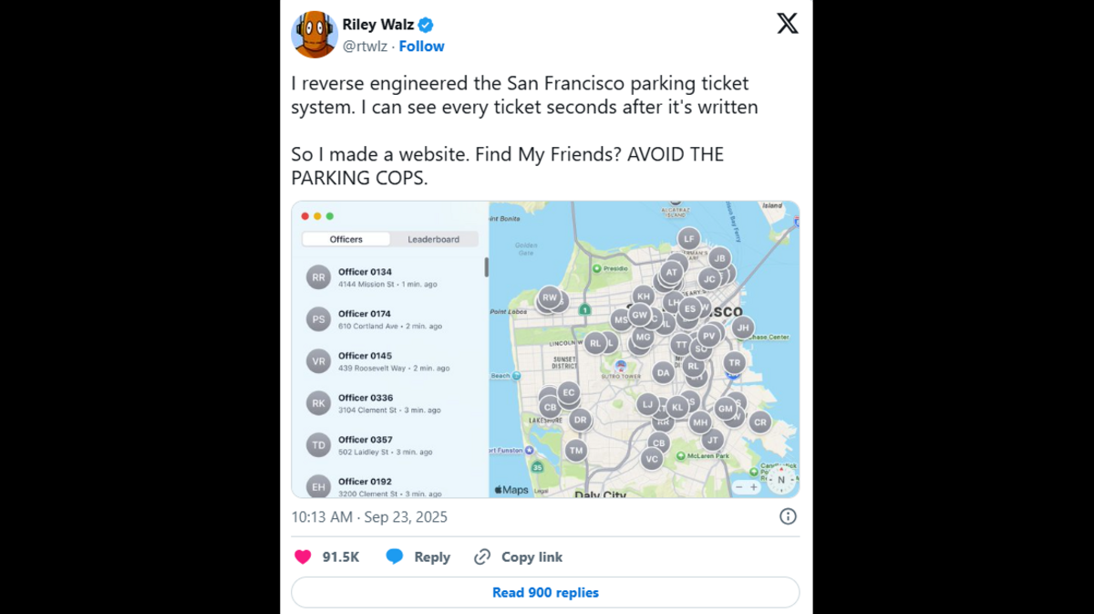 An engineer created a website that allowed for people to track San Francisco parking enforcement in real time, then the city said no more.