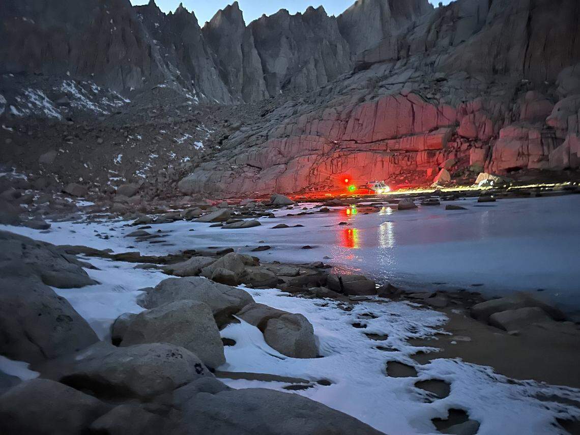 Three hikers were rescued in two separate incidents on Mount Whitney — including one who slipped on icy ground and fell on the mountain.