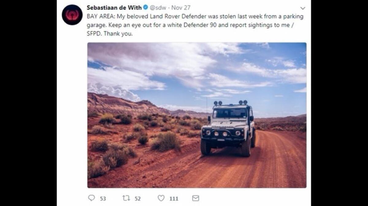 Sebastiaan de With put out a call on social media for help finding his car in Sacramento. It proved to be a wise move.