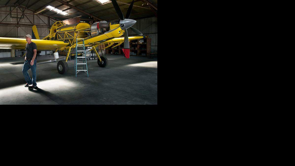 
Chris Taylor says he expects to sell one of his two crop dusting aircraft at Sunrise Dusters in Robbins. As water allocations remain unsettled, rice farmers are not lining up contract work until they know how many acres they will plant. 

