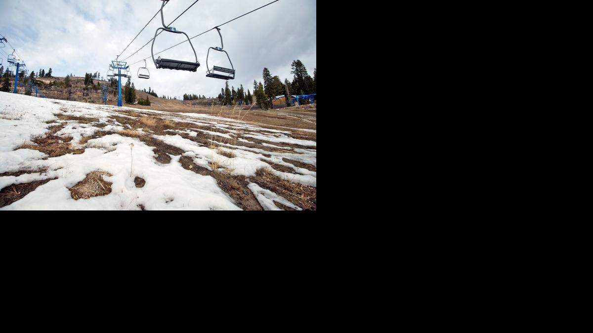 
Weeds and dirt were still seen under a chairlift in January 2013 at Donner Ski Ranch.
