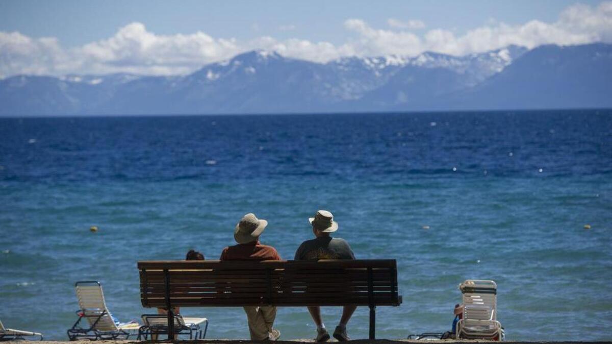 The blue waters of Lake Tahoe were less clear last year. Researchers say a lack of mountain snow was likely to blame.