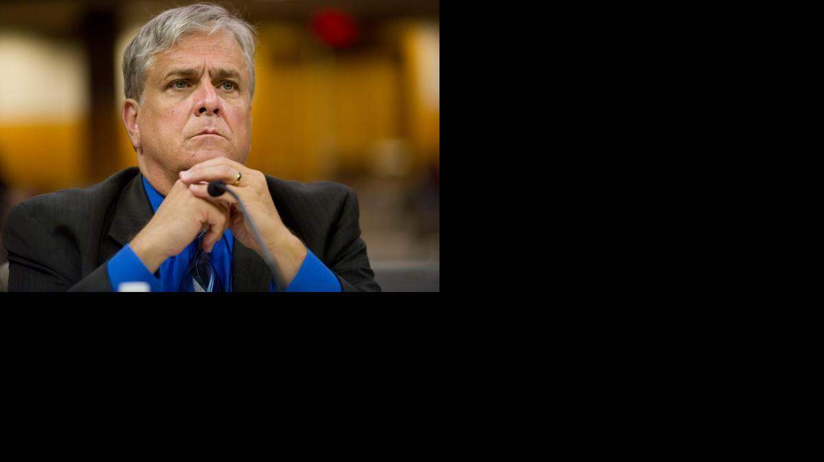 
Tony Anziano, who managed the construction of the new Bay Bridge, listens to testimony at a Senate Transportation Committee hearing in August 2012 on allegations of flawed testing on state bridges revealed in Bee investigation.
