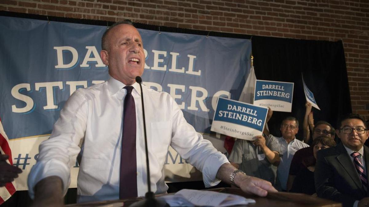 Darrell Steinberg speaks to his supporters on election night on Tuesday, June 7, 2016 in Sacramento Calif.